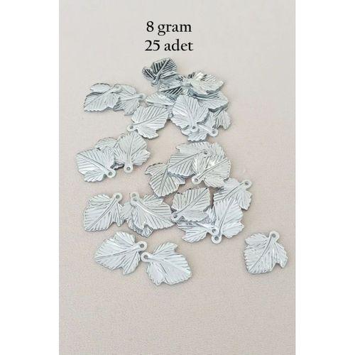 Oya Abiye Bileklik Kolye Pleksi Metalik Plastik Pul Gümüş Renk 8 gram 25 adet - BNC522