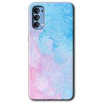 Oppo Reno 4 Kılıf HD Desen Baskılı Arka Kapak - Blue Art