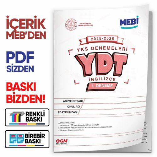 2026 ÖSYM YKS-YDT MEBİ OGM Türkiye Geneli 1 Deneme Büyük Boy Renkli BASKI ÜCRETİ