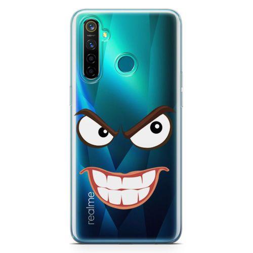 Oppo Realme 5 Pro Kılıf Gülen Emoji Arka Kapak Koruma Desenli Full Koruyucu