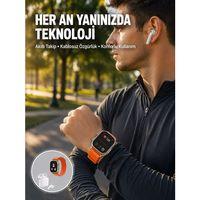 S8 Ultra Akıllı Saat Ve Bluetooth Kablosuz Kulaklık 2’li Set Yeni Nesil