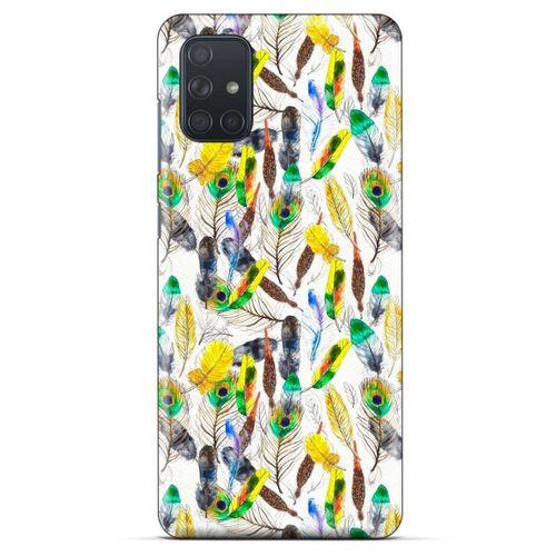 Samsung Galaxy M51 Kılıf Desenli Özel Seri Tüyler (5) Koruma Kabı