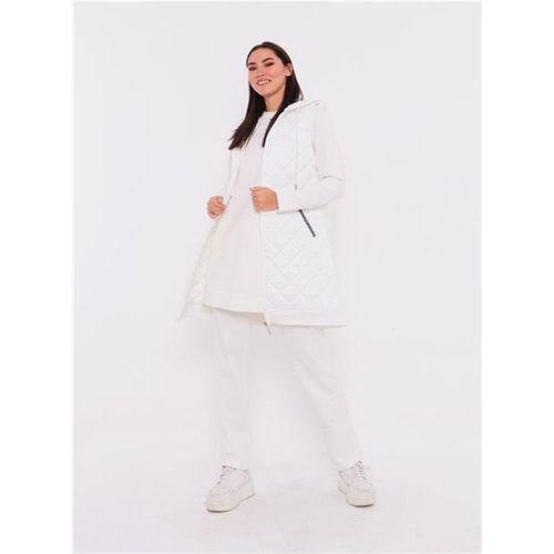 Minimal Kapitoneli Yelekli Spor Üçlü Takım - 70060.023 - Krem