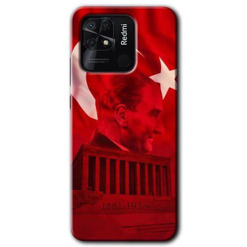 Xiaomi Redmi 10C HD Baskılı Kılıf + 9D Tam Ekran Koruyucu - Anıtkabir Atatürk