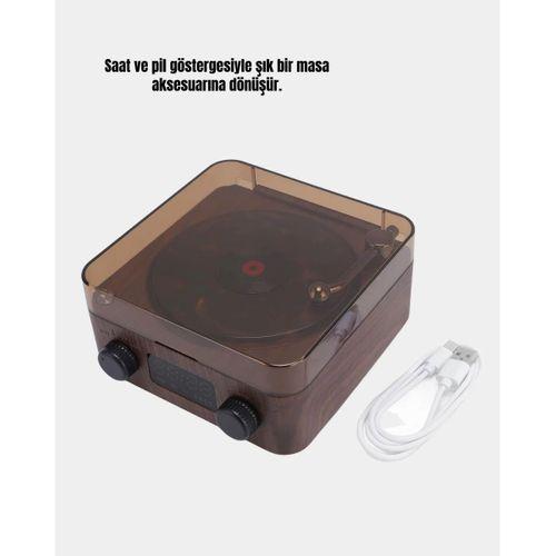 Stereo Bluetooth Hoparlör – Gece Lambalı Ve Saat Göstergeli