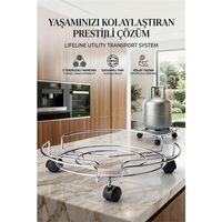 Tekerlekli Saksı Tüp Damacana Altlığı - Taşıyıcı Mutfak Tüpü Taşıyıcı 423534