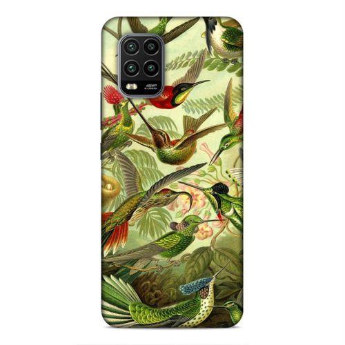 Xiaomi Mi 10 Lite Kılıf Suluboya Trochilus Arka Kapak Silikon Koruma Full Koruyucu