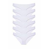6 adet Süper Eko Set Likralı Kadın Slip Külot Beyaz