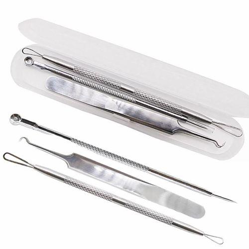 Paslanmaz Çelik Siyah Nokta Sivilce Ve Akne Temizleyici Set 3'lü Kit