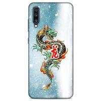 Samsung Galaxy A70s Kılıf Dragons (29) Arka Koruma Kılıfı Tatoo Mavi Ejderha