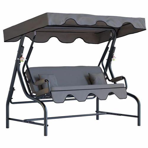 Yekta Bahçe Salıncağı 3 Kişilik Gölgelikli Salıncak 200 Cm Gümbet