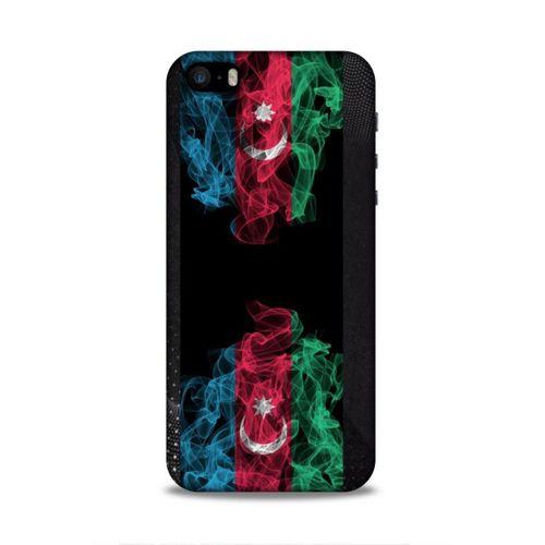 Apple Iphone 5S Uyumlu Kılıf Azarbaijan (5) Koruma Kabı Azeri Bayrak İllustre