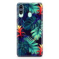 Samsung Galaxy M40 Kılıf Pasifik Yapraklar Arka Kapak Koruma Desenli Full Koruyucu