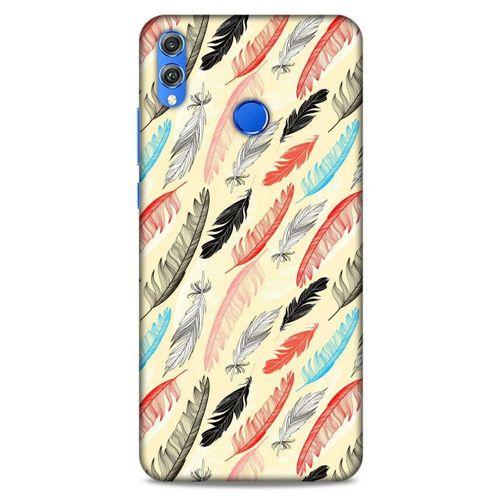 Huawei Honor 8x Kılıf Desenli Özel Seri Tüyler (48) Bumper Kılıf
