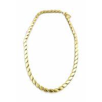 Kalın Kısa Arpa Zincir Kolye - Altın