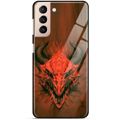 Samsung Galaxy S21 Plus Kılıf Dragons (14) Lansman Kılıf Kırmızı Boynuzlu Ejderha