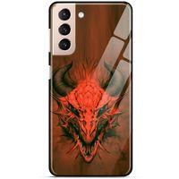Samsung Galaxy S21 Plus Kılıf Dragons (14) Lansman Kılıf Kırmızı Boynuzlu Ejderha