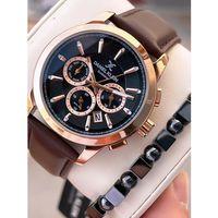 Daniel Klein Erkek Kol Saati 30 Metre Suya Dayanıklı Deri Kayış Kordon + Bileklik Hediyeli VS.BLKT.0678