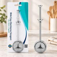 Saplı Paslanmaz Çelik Bitki Çay Demleme Süzgeç (Çap 5 cm)
