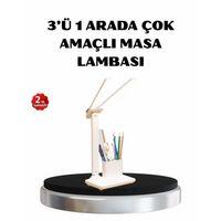 Kalemlik Ve Telefon Standlı Masa Lambası – Kısılabilir Led Işık, Göz Dostu Tasarım