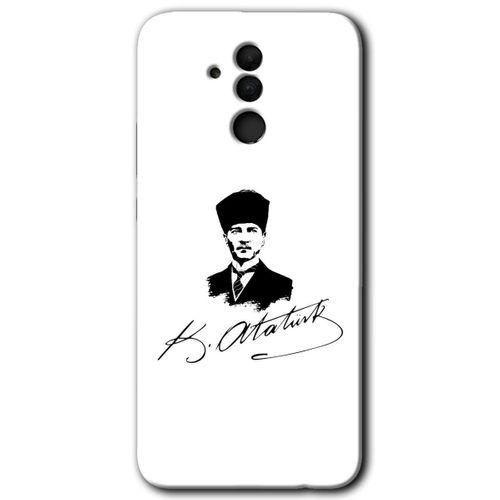 Huawei Mate 20 Lite Kılıf HD Desen Baskılı Arka Kapak - Kemal Atatürk İmza