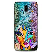 Lopard Samsung Galaxy J6 Plus Uyumlu Kılıf Sürreal Yüzler ♀ (48) Bumper Kılıf Desenli