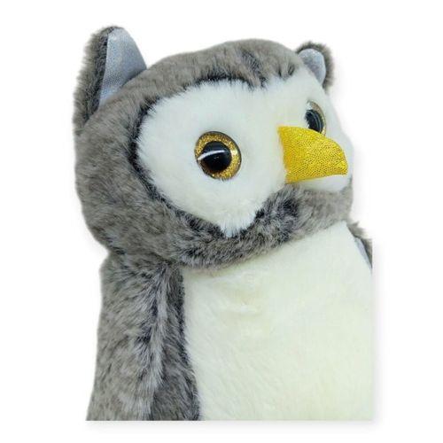 Sevimli Peluş Baykuş 25 cm - Gri