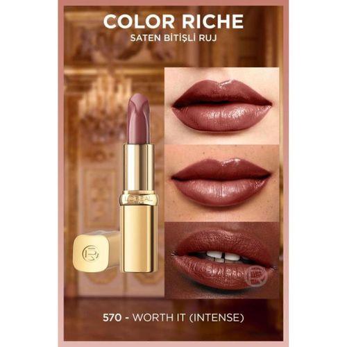 L'Oreal Paris Color Riche Saten Bitişli Ruj - 570 Worth It (Intense)