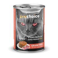 Prochoice Kısırlaştırılmış Kediler İçin, Tahılsız, Kuzu Etli Ezme Konserve 12x400 gr