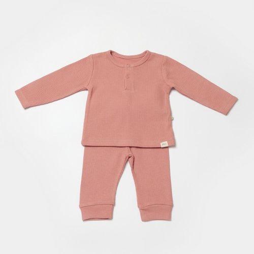 Bibaby Biorganic Waffle Smile 2'Li Takım 59785 Red-Brown