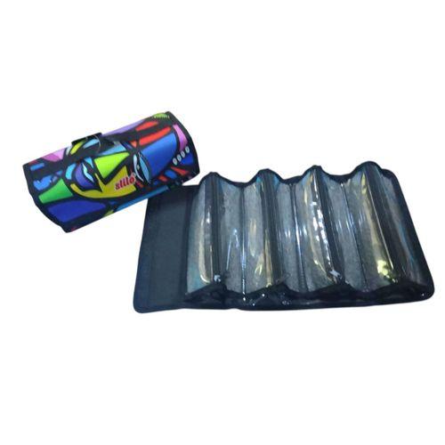 STİLO KUMAŞ DÖRTLÜ KALEM ÇANTASI DESENLİ ( Stanied Glass Faces )