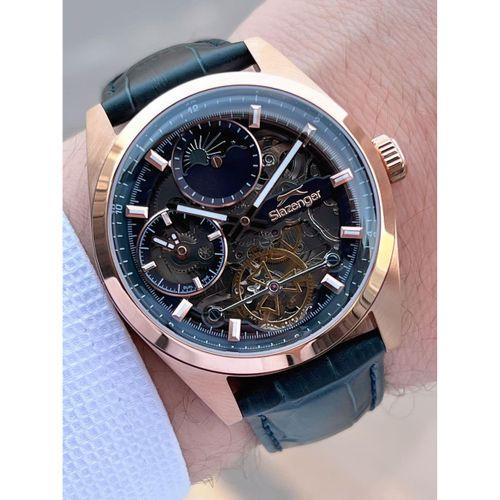 Slazenger Otomatik Seri Mehtap Ve Güneş Kadranlı İtalyan Bileklik Hediyeli Erkek Kol Saat ESL.2559.6