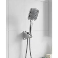 Siyah Duş Seti El Duşu Başlığı Spiral Hortum Ve Duvar Askısı Banyo Duş Seti