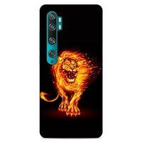 Lopard Xiaomi Mi Note 10 Uyumlu Kılıf FireX (20) Koruyucu Kılıf Ateşli Aslan