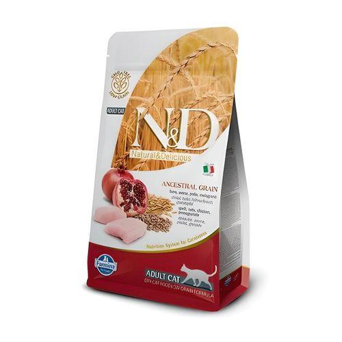 N&D Düşük Tahıllı Tavuk & Narlı Yetişkin Kedi Maması 1,5 Kg
