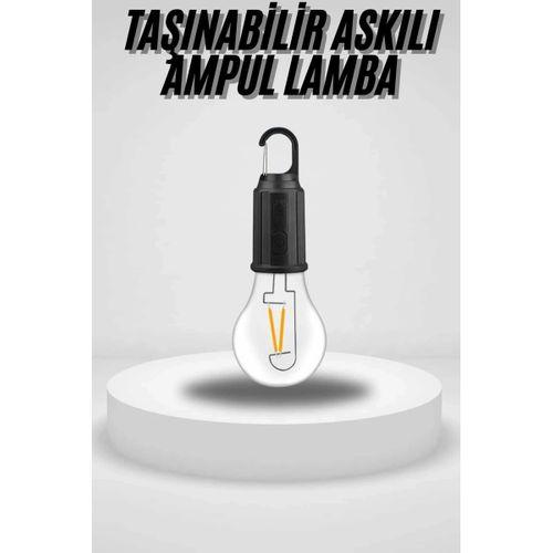 Taşınabilir Askılı Ampul Kamp Lambası Askılı Type-c Şarjlı Bahçe Lambası