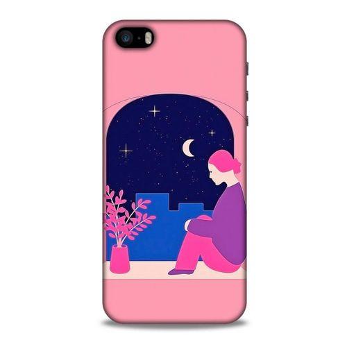 Apple Iphone 5 Kılıf Depresyon (3) Kapak Lacivert Turuncu