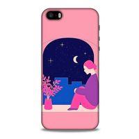 Apple Iphone 5 Kılıf Depresyon (3) Kapak Lacivert Turuncu