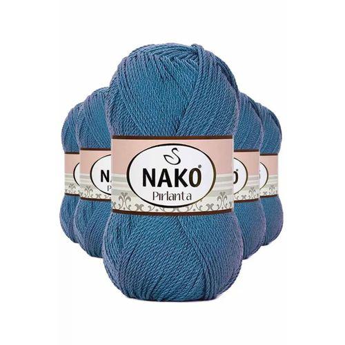 5 Adet Pırlanta Amigurumi El Örgü İpi Yünü Turkuaz 3409 - nako mudanis