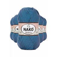 5 Adet Pırlanta Amigurumi El Örgü İpi Yünü Turkuaz 3409 - nako mudanis
