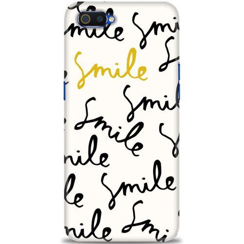 Realme C2 Kılıf HD Baskılı Kılıf - S Smile + Tam Ekran Koruyucu