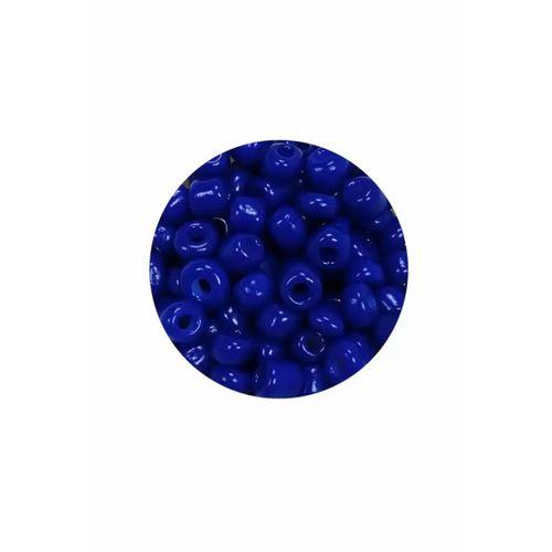 Dökme Cam Kum Boncuk Büyük Boy (6/0) 4 mm - 20 Gram - Koyu Mavi - BNC103
