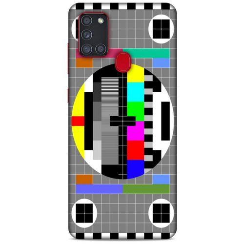 Retro (24) Desen Darbe Emici Kılıf Renkli Samsung Galaxy A21s Kılıf