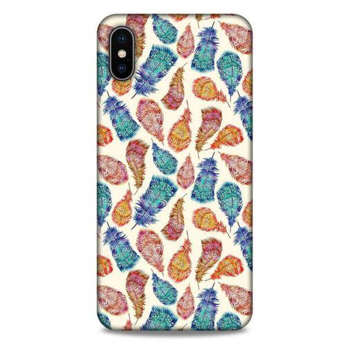 Apple iPhone XS Max Kılıf Desenli Özel Seri Tüyler (36) Glitter Kılıf