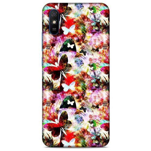 Xiaomi Redmi 9A Kılıf Kelebek Etkisi (16) Kalın Kılıf Yeşil Mavi