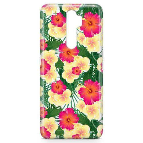 Oppo A5 2020 Kılıf Kanada Çiçekleri Arka Kapak Koruma Desenli Full Koruyucu