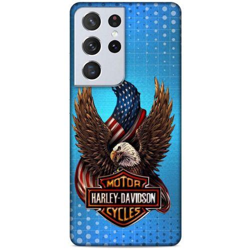 Samsung Galaxy S21 Ultra Uyumlu Kılıf Motorsiklet (38) Neo Hybrid Kılıf Harley Davidson