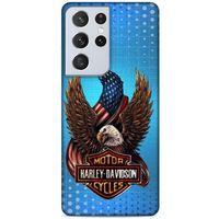 Samsung Galaxy S21 Ultra Uyumlu Kılıf Motorsiklet (38) Neo Hybrid Kılıf Harley Davidson