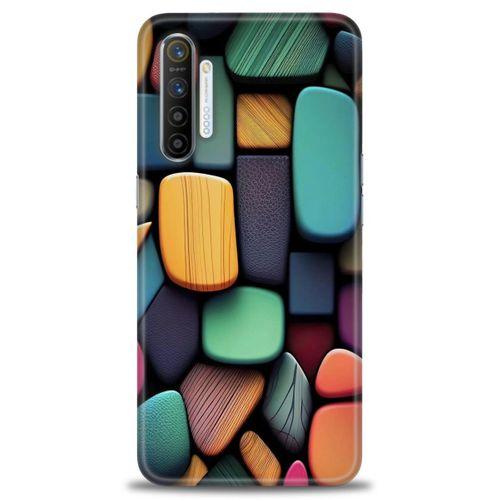 Realme XT Kılıf HD Baskılı Kılıf - Renkli Taşlar + Tam Ekran Koruyucu