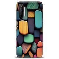 Realme XT Kılıf HD Baskılı Kılıf - Renkli Taşlar + Tam Ekran Koruyucu